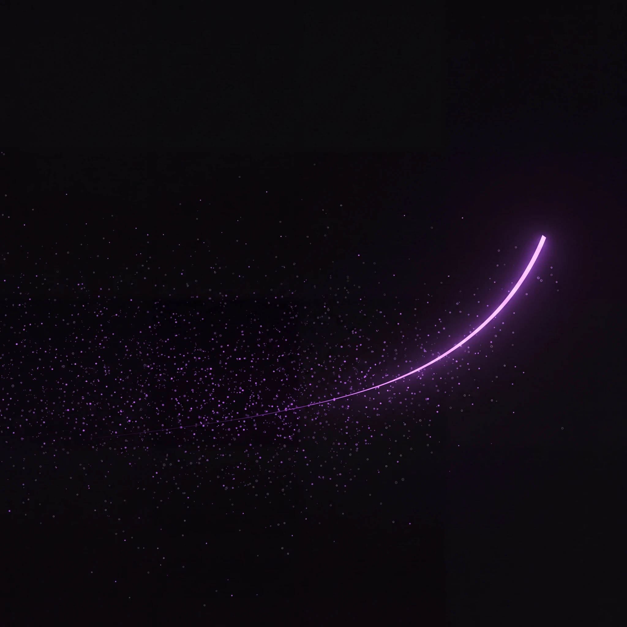 A clear violet signal line resolving out of scattered field noise